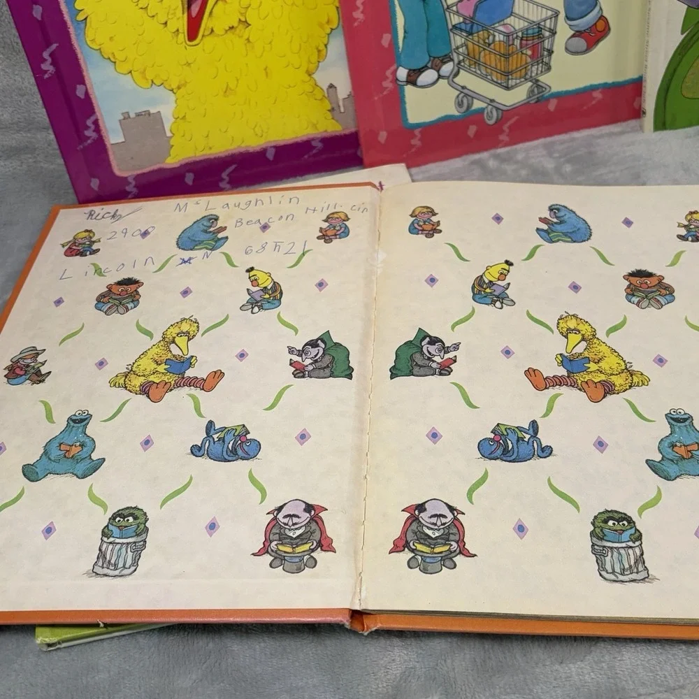 Sesame Street Book Lot 7 Vintage‎ Grover Big Bird Count Muppets 1970s 80s